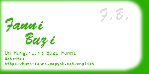 fanni buzi business card